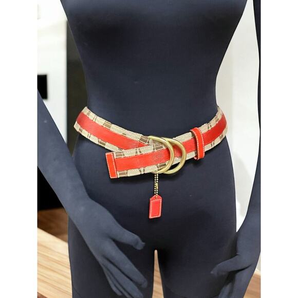 NWT Y2K Coach 90016 Signature C Strap Belt Size Large